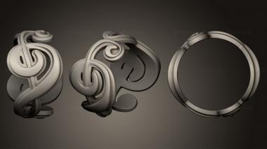 Jewelry rings Treble Clef Ring 3d model